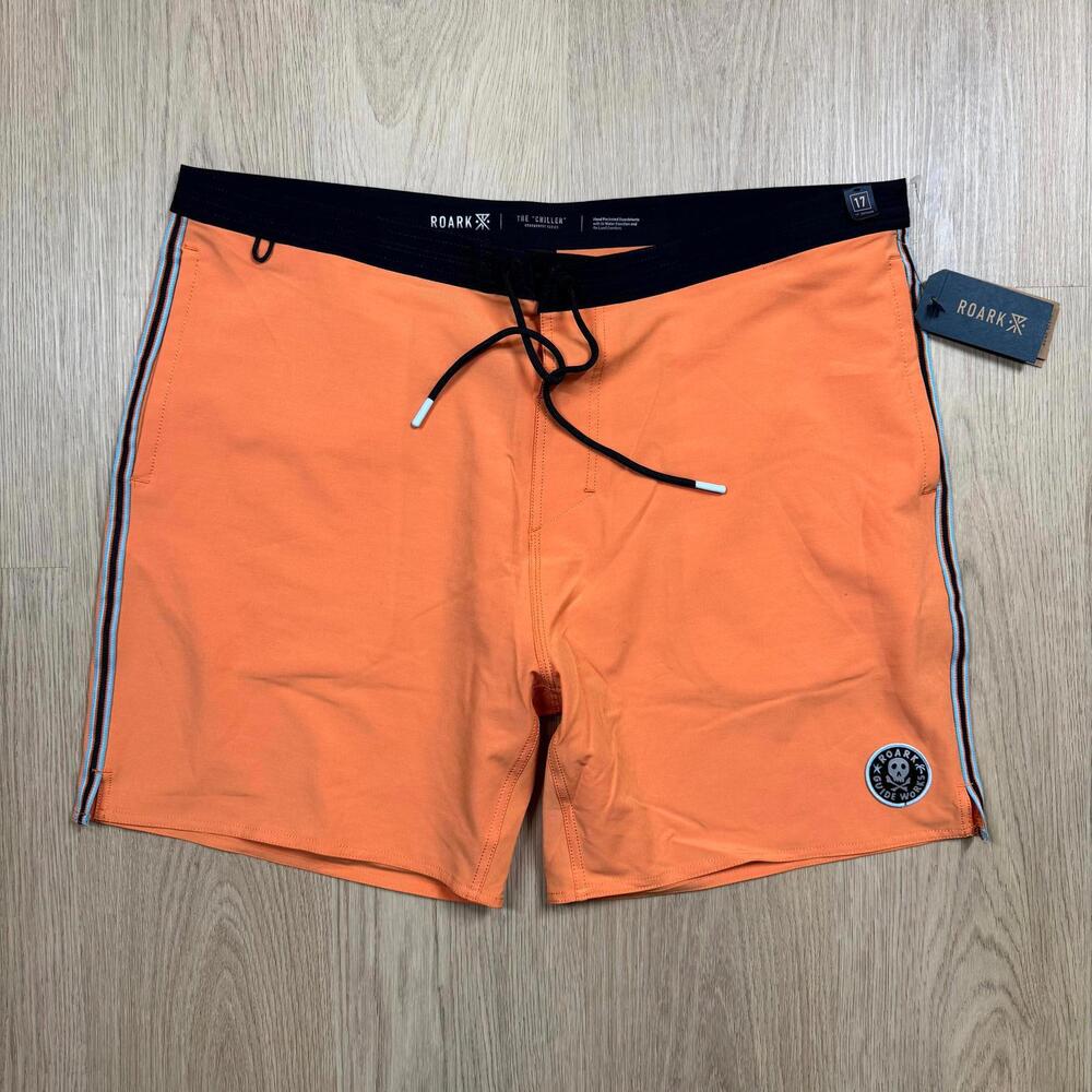 ROARK Chiller‎ 17 Mixtape Board Shorts Mens Size 38 Orange Hemp Blend NWT